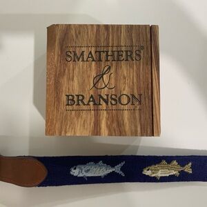 Brand new Smathers & Branson Bluefish and Striper needlepoint belt.